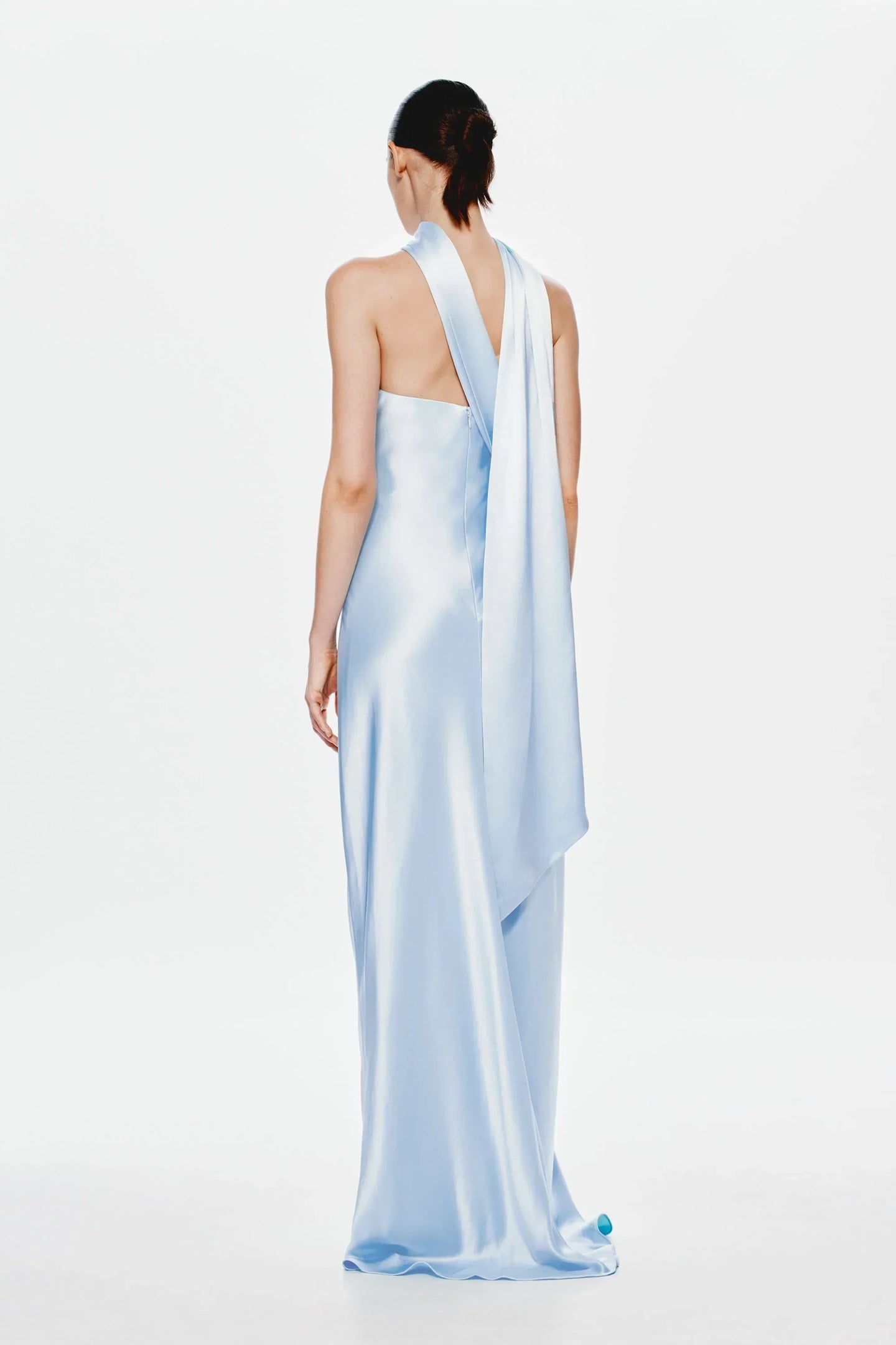 Misha Lilia Satin Gown - Dove